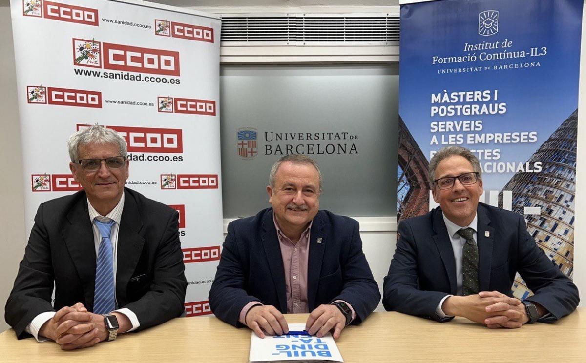 La FSS-CCOO y FYSA firman un convenio con el Instituto de Formación Continua de la Universidad de Barcelona para ofertar más de un centenar de cursos al personal no sanitario