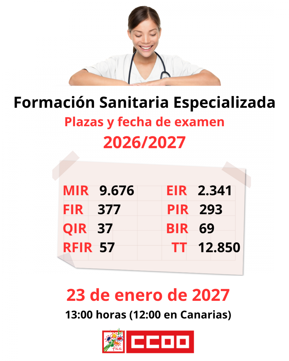 Anuncio plazas FSE 2026/2027