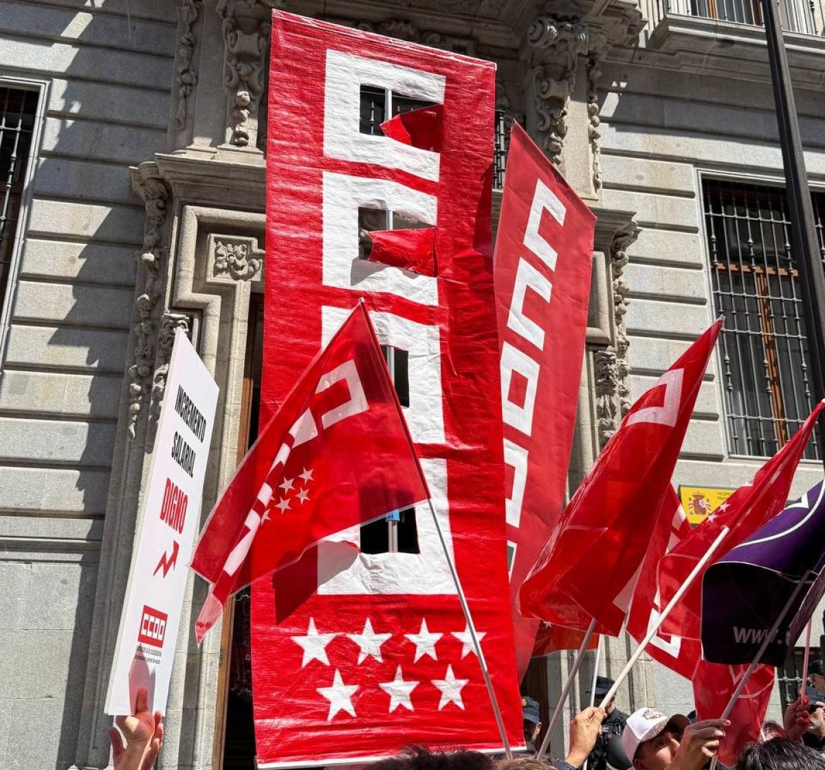 Movilización del Área Pública de CCOO