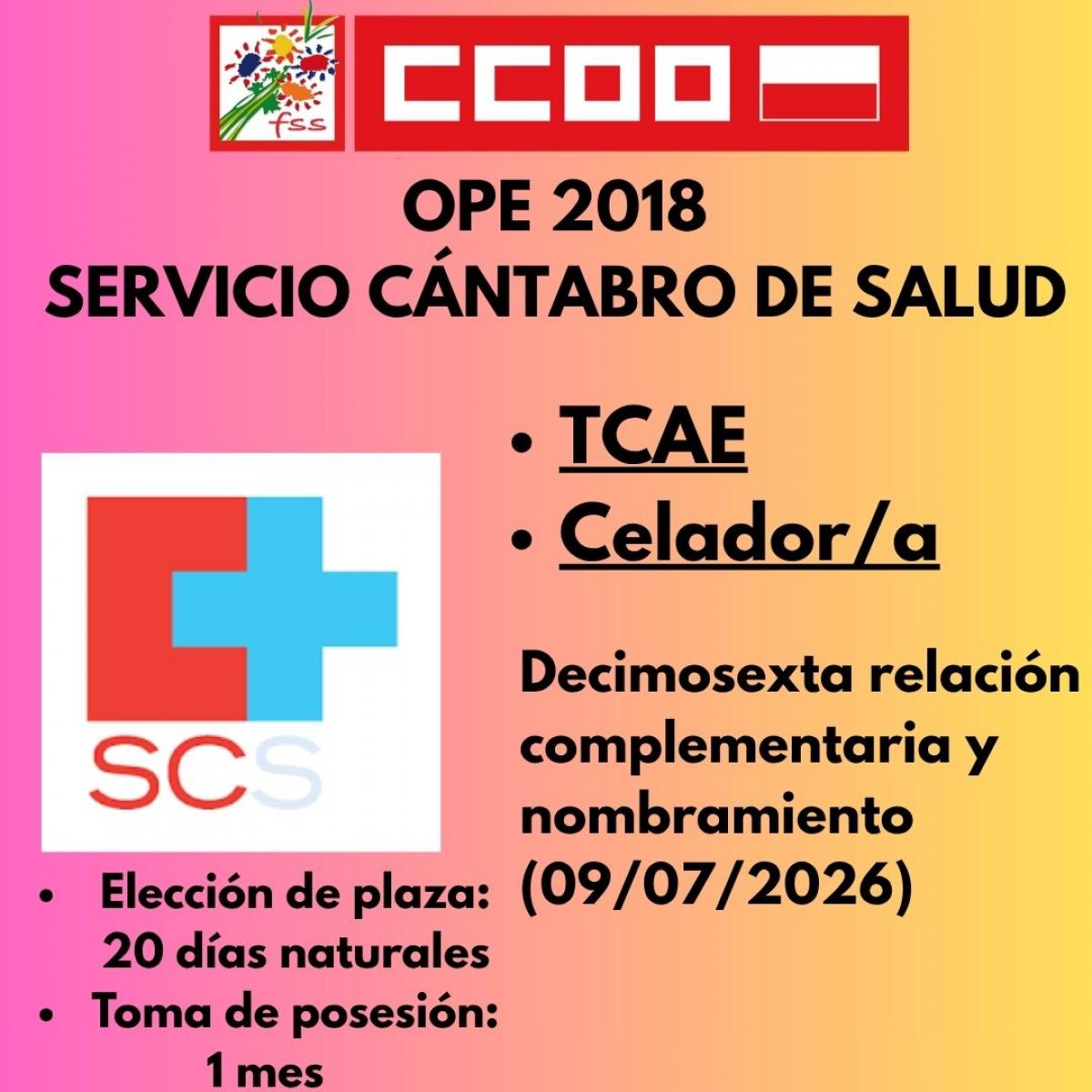 OPE 18 Celador/a TCAE