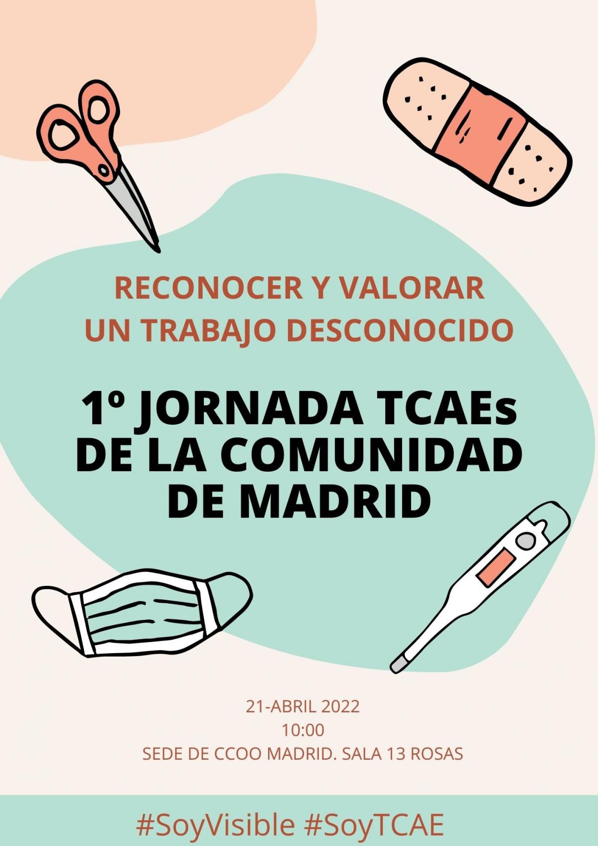 Cartel 1ª Jornada TCAE de la Comunidad de Madrid