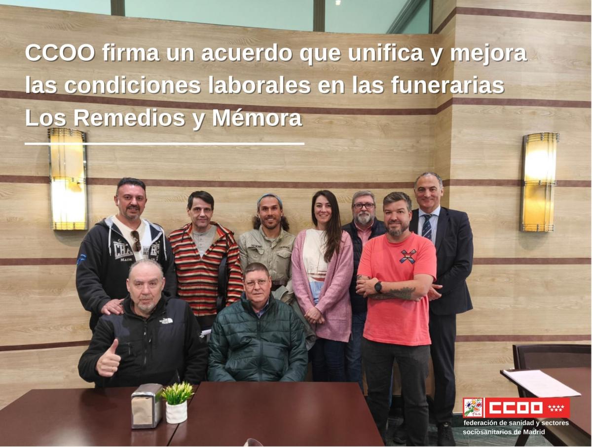 Acuerdo firmado por CCOO en Los Remedios y Memora