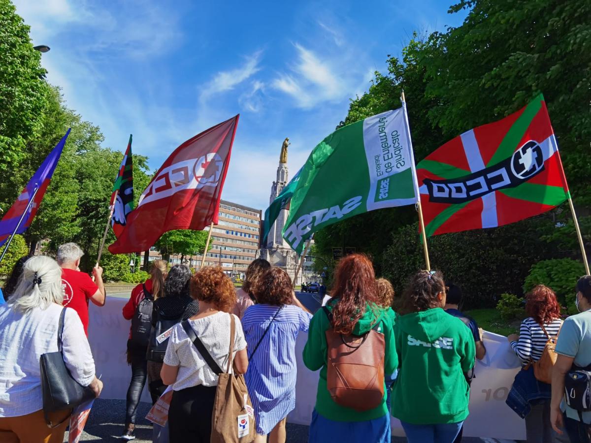 Manifestación del día de huelga del 16 de mayo de Osakidetza.