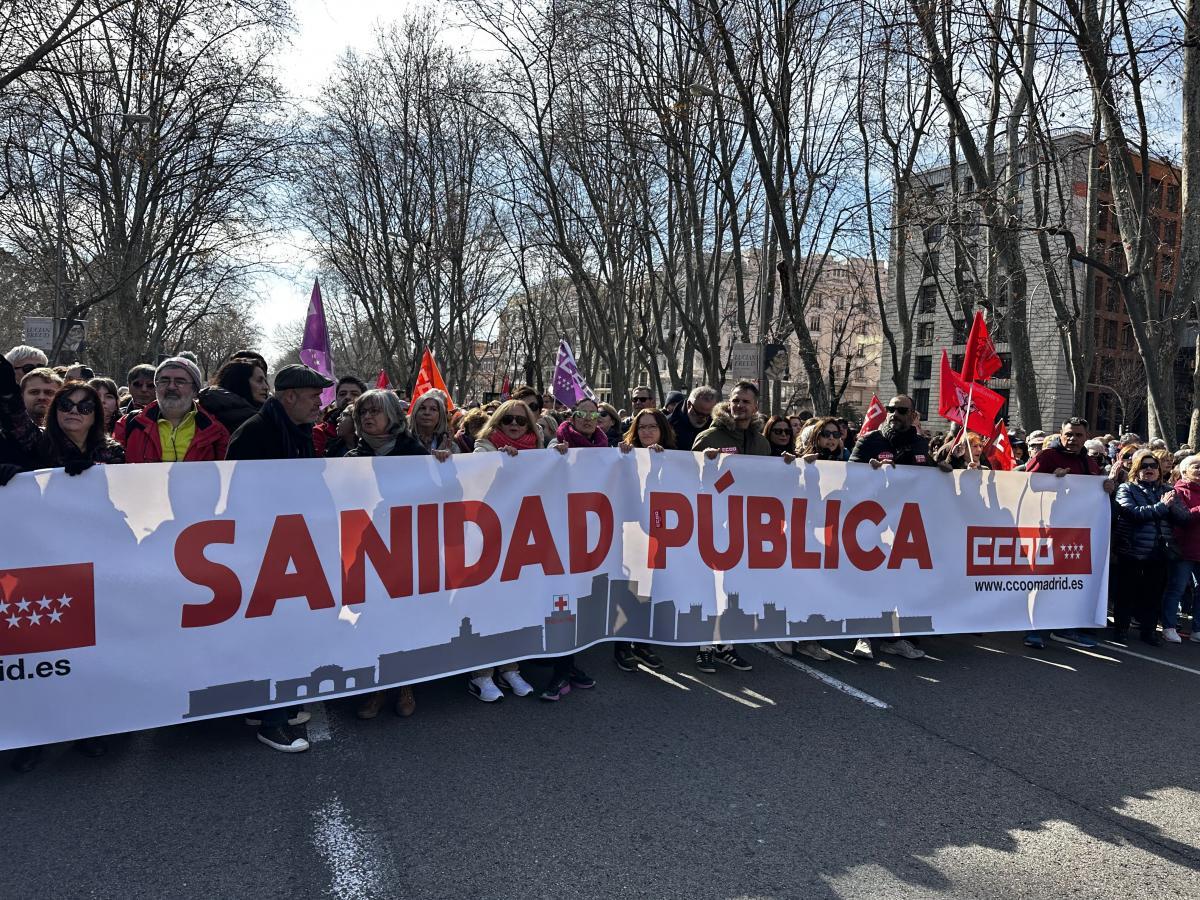 Manifestación en defensa de la Sanidad Pública y de sus profesionales en la Comunidad de Madrid