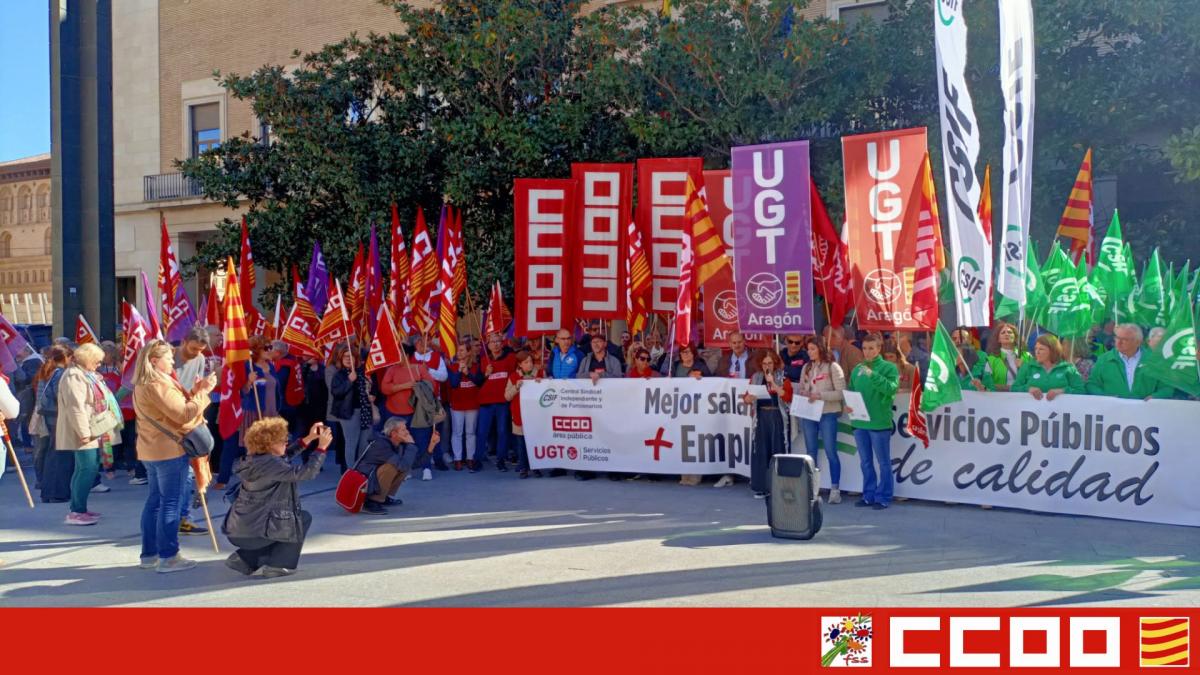 Concentración en Zaragoza - Sector Público 30 Octubre