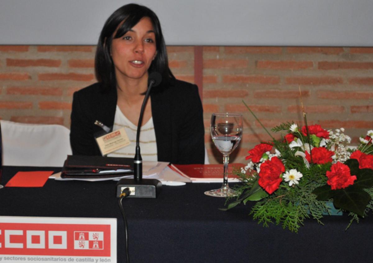 Dalia Madruga, de la Comisión Ejecutiva de la FSS-CCOO CyL