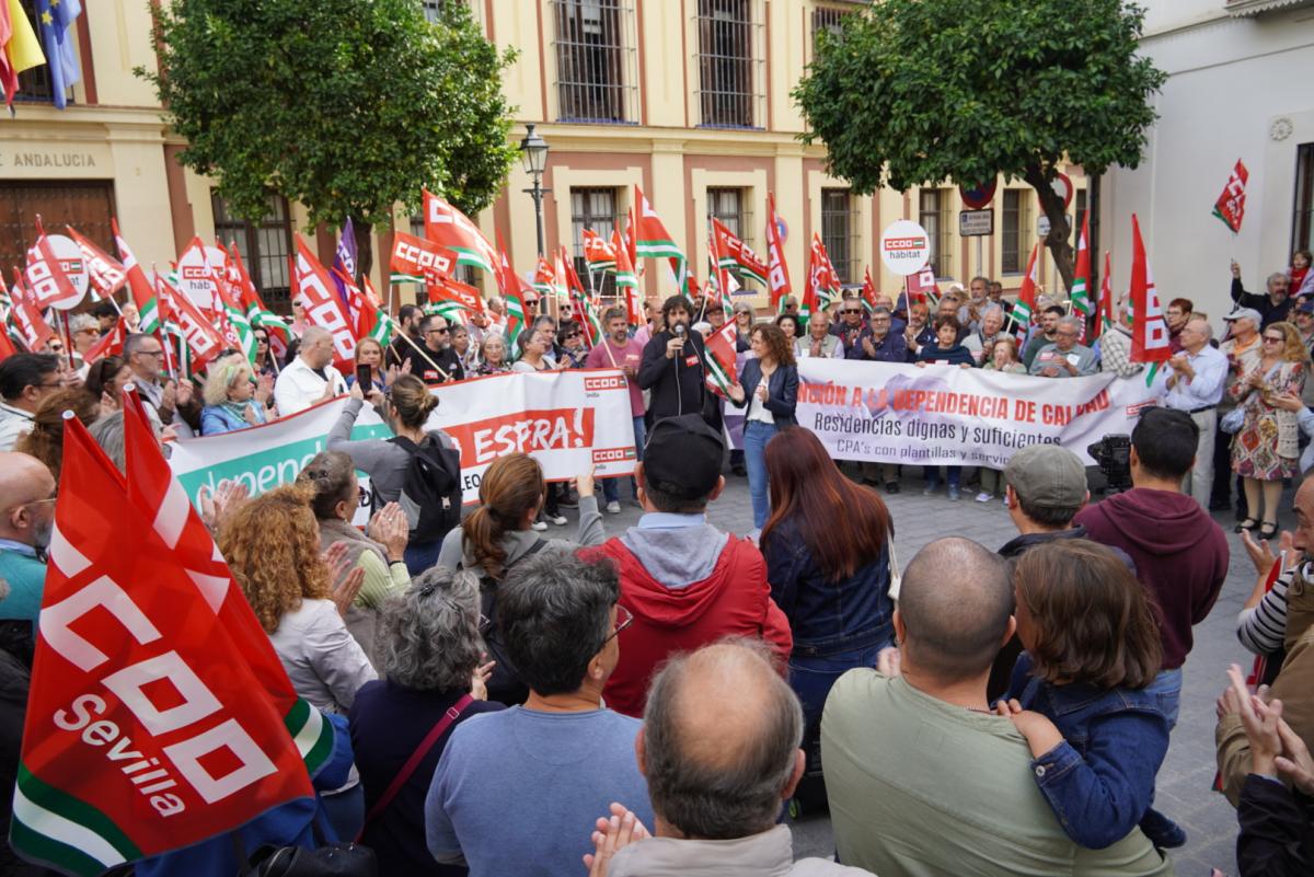 Movilizacin en defensa de la dependencia en Sevilla.