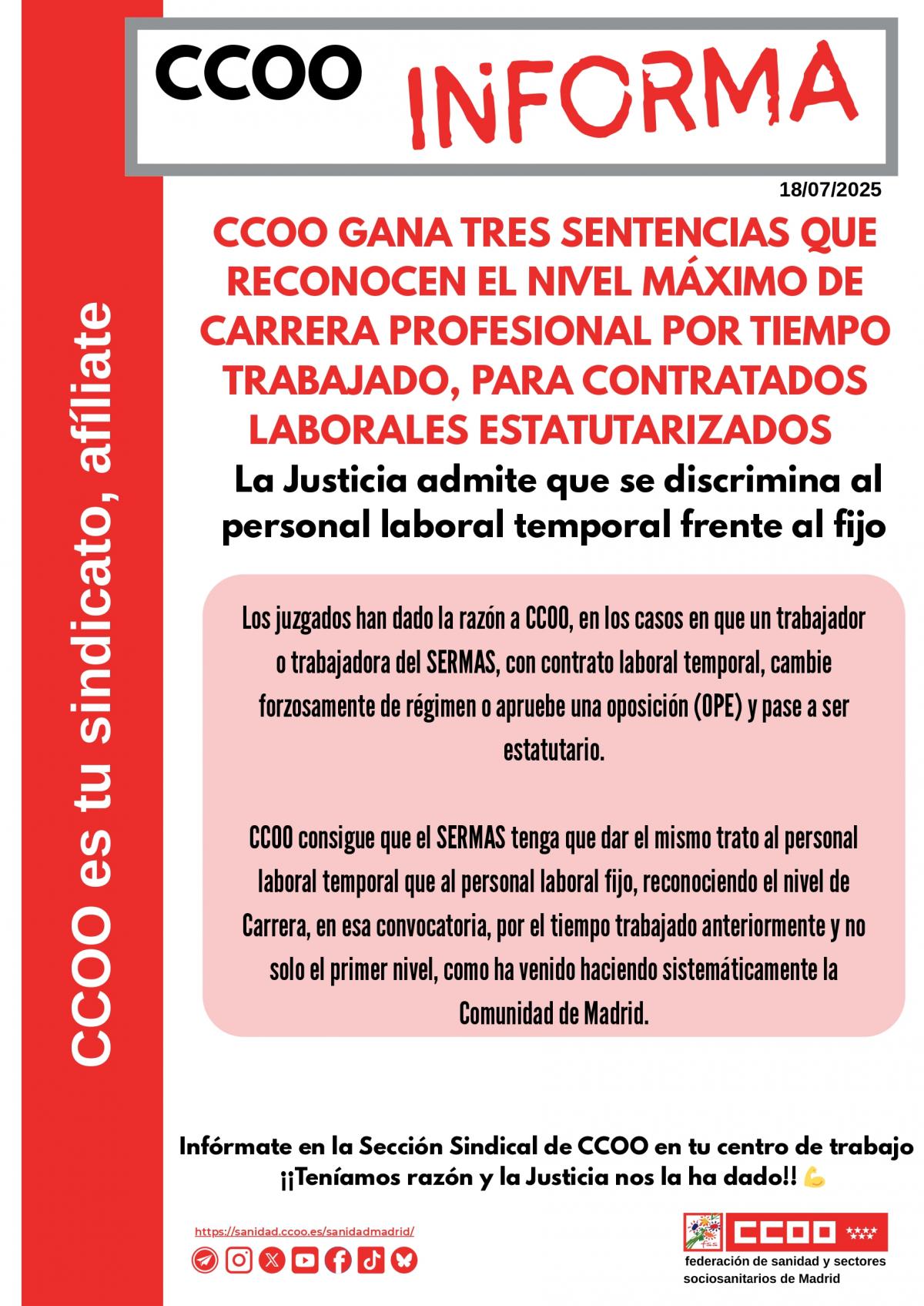 Nivel mximo en Carrera Profesional por sentencia