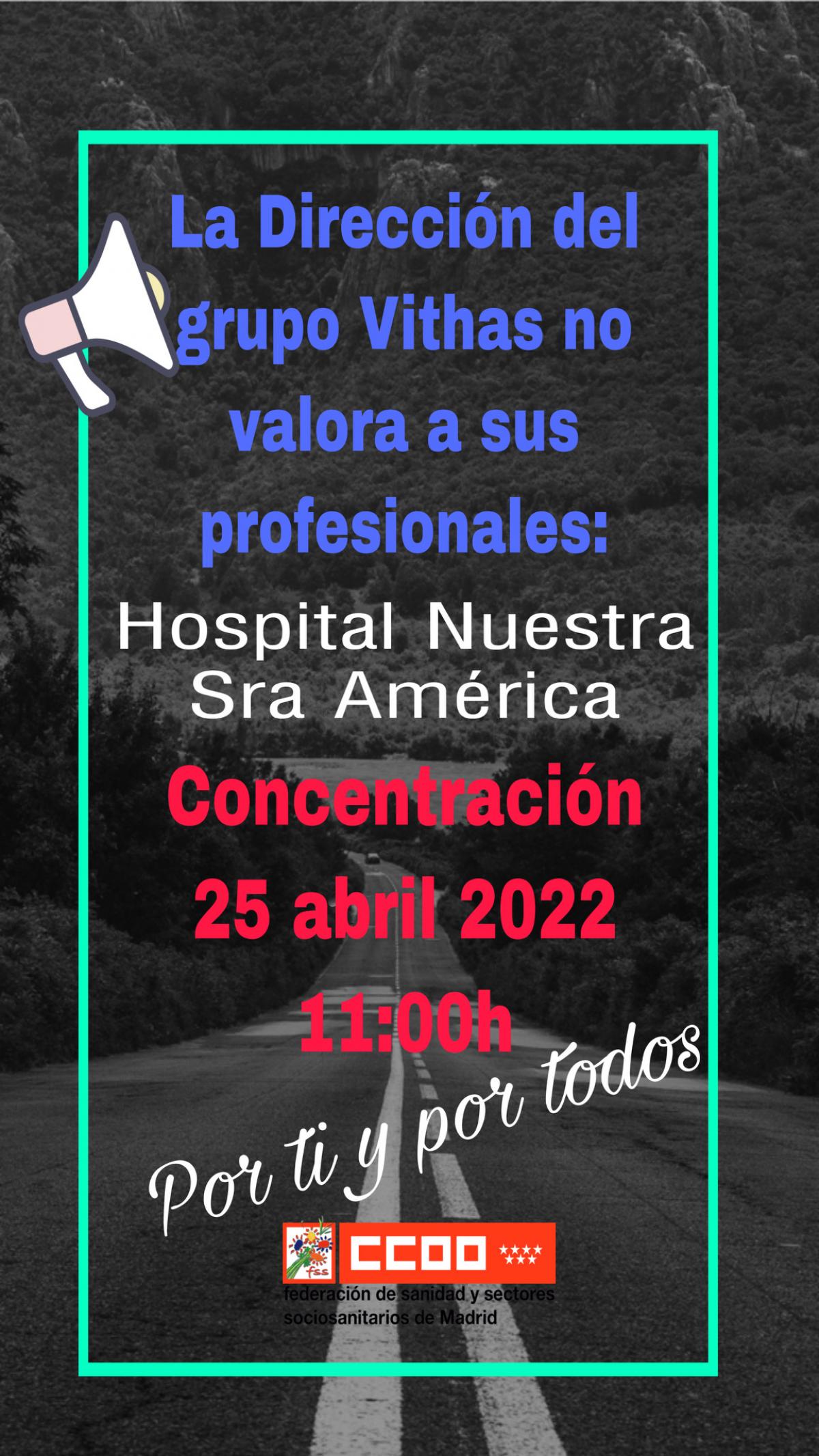Concentración Hospital Vithas Madrid Arturo Soria (Nuestra Señora América)