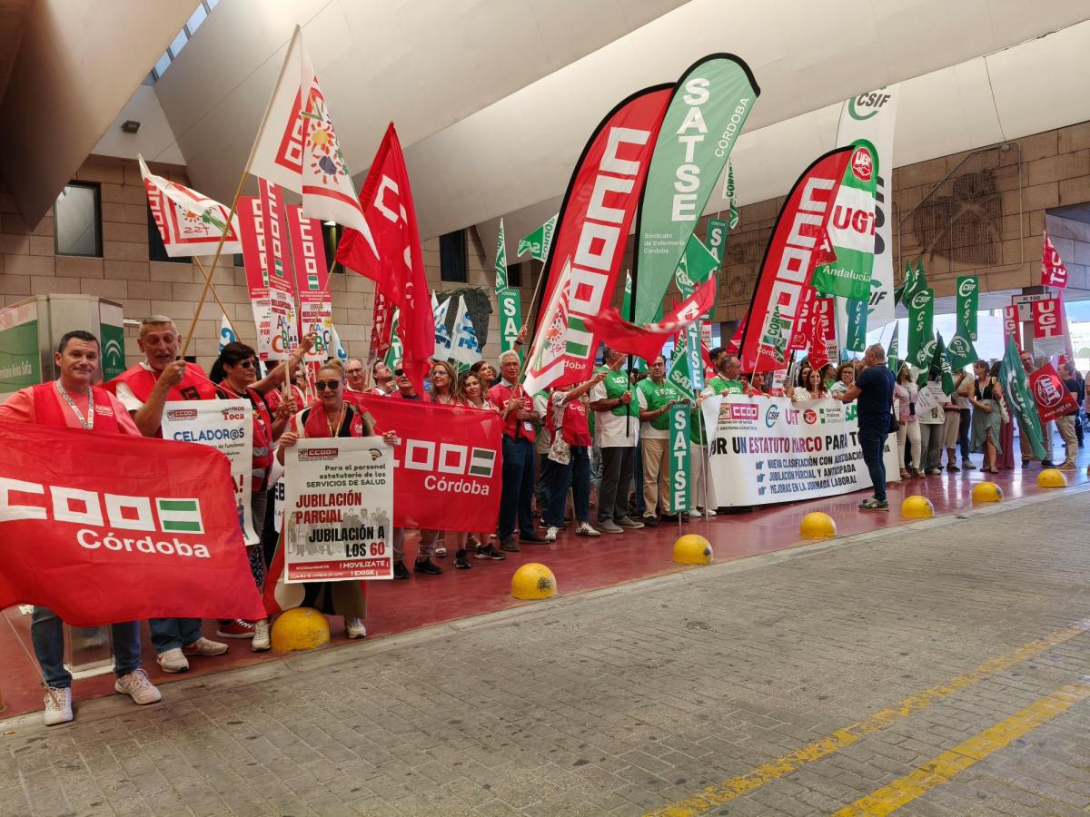 Imagen de la protesta por el bloqueo de la negociacin del Estatuto Marco de Sanidad.