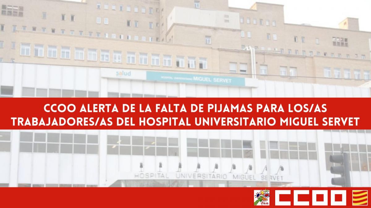 CCOO alerta falta de pijamas HUMS