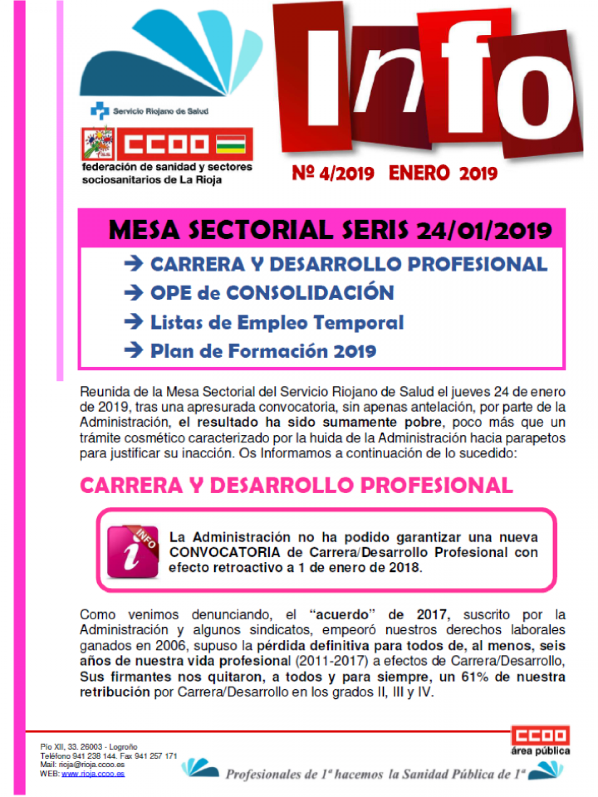 FSS-CCOO INFO__Mesa Sectorial SERIS__24 ENERO 2019