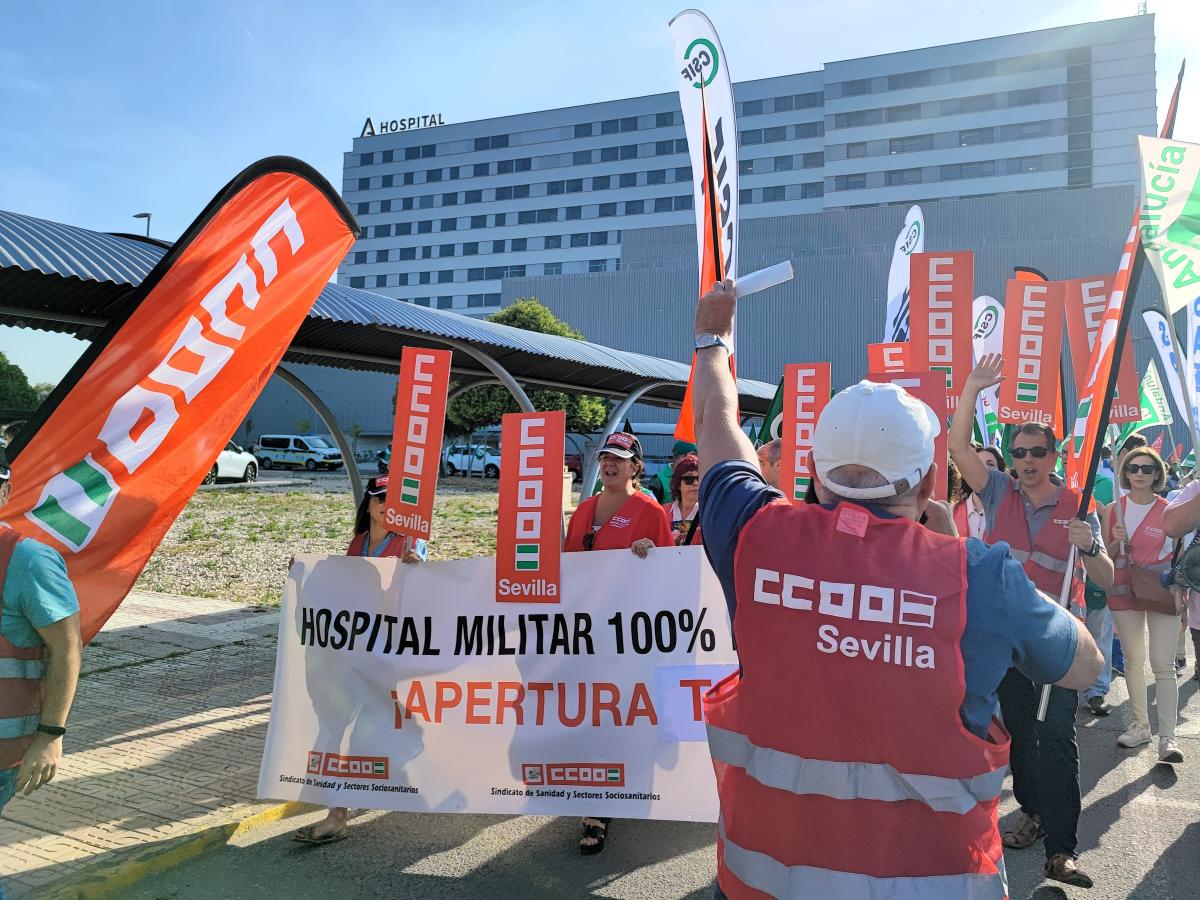 Manifestacin contra el cierre del Hospital Muoz Carianos.