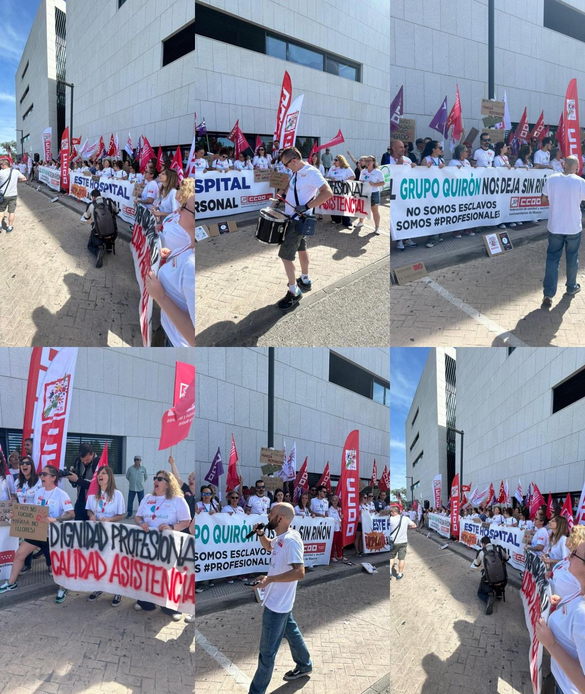 Imágenes de la huelga del pasado 5 de junio en el hospital de Villalba