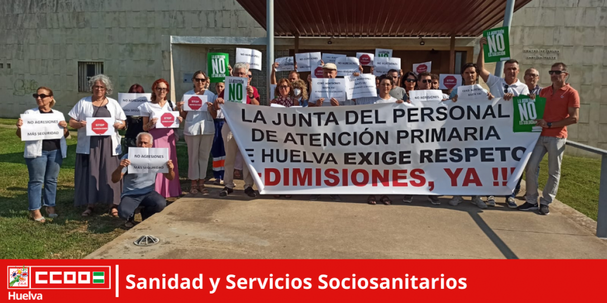 CCOO Huelva denuncia una nueva agresin a personal sanitario en el Centro de Salud de San Juan del Puerto.