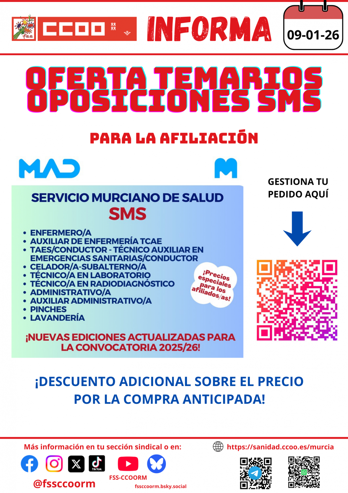 CCOO INFORMA TEMARIOS MAD