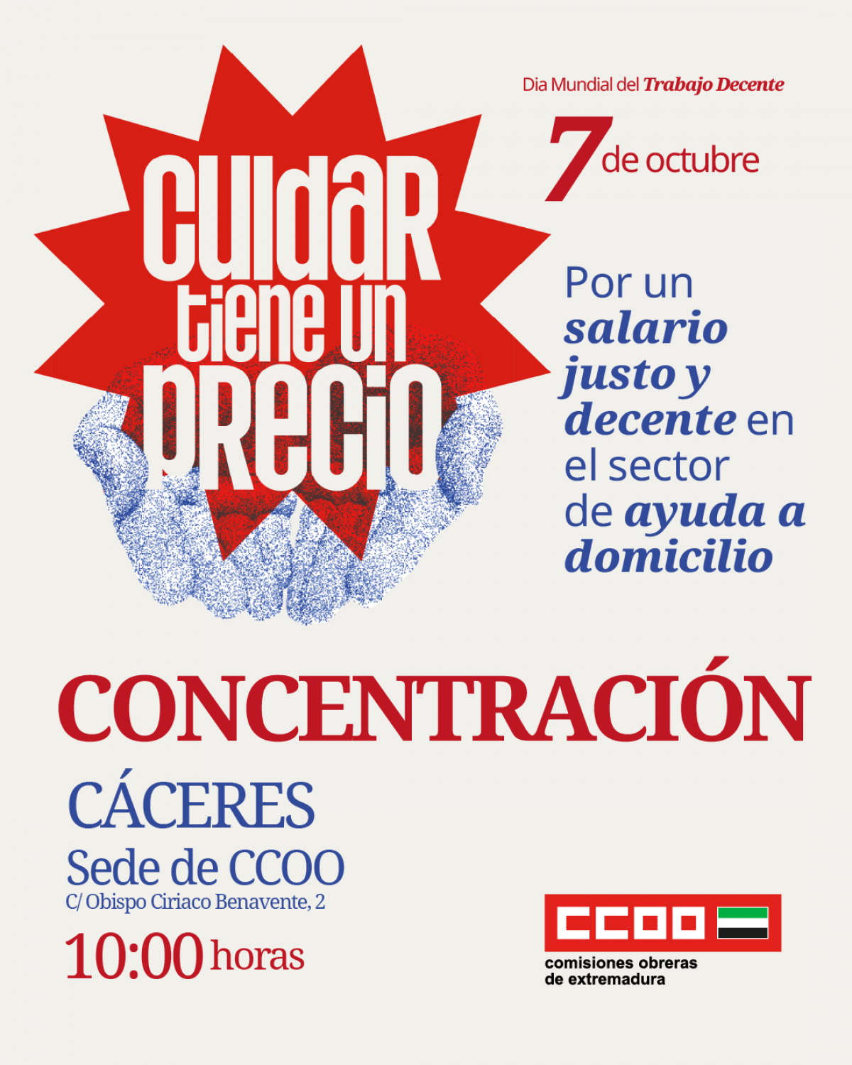 Cartel de la concentración del 7 de octubre 2026
