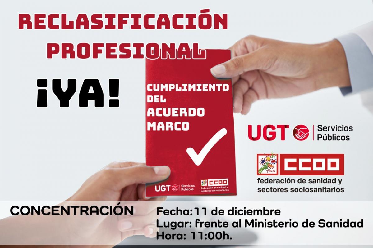 CCOO y UGT exigen la inmediata reclasificacin profesional del personal del Sistema Nacional de Salud