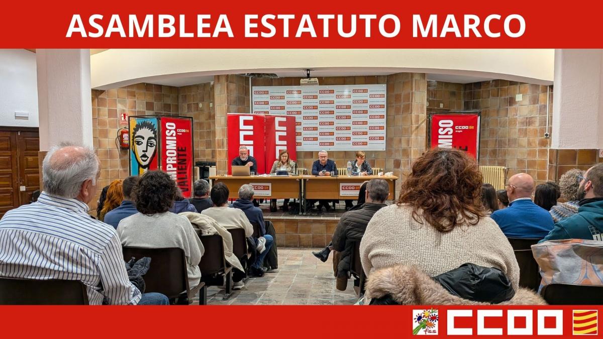 Asamblea informativa del Estatuto Marco en el Salón de Actos de CCOO