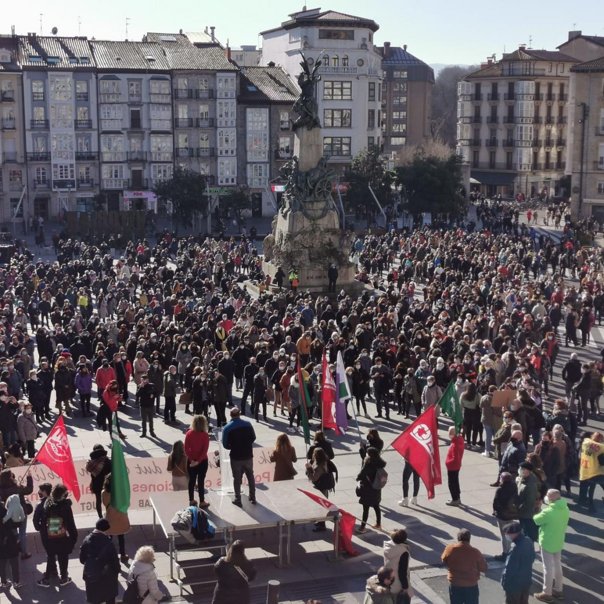 Manifestación de Osakidetza en Gasteiz en enero de 2022.