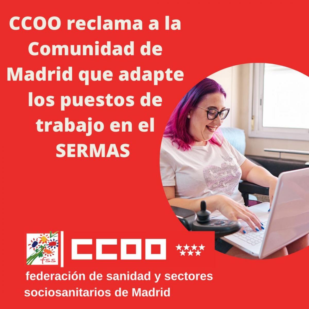 CCOO reclama la adaptación de puestos de trabajo en el Servicio Madrileño de Salud