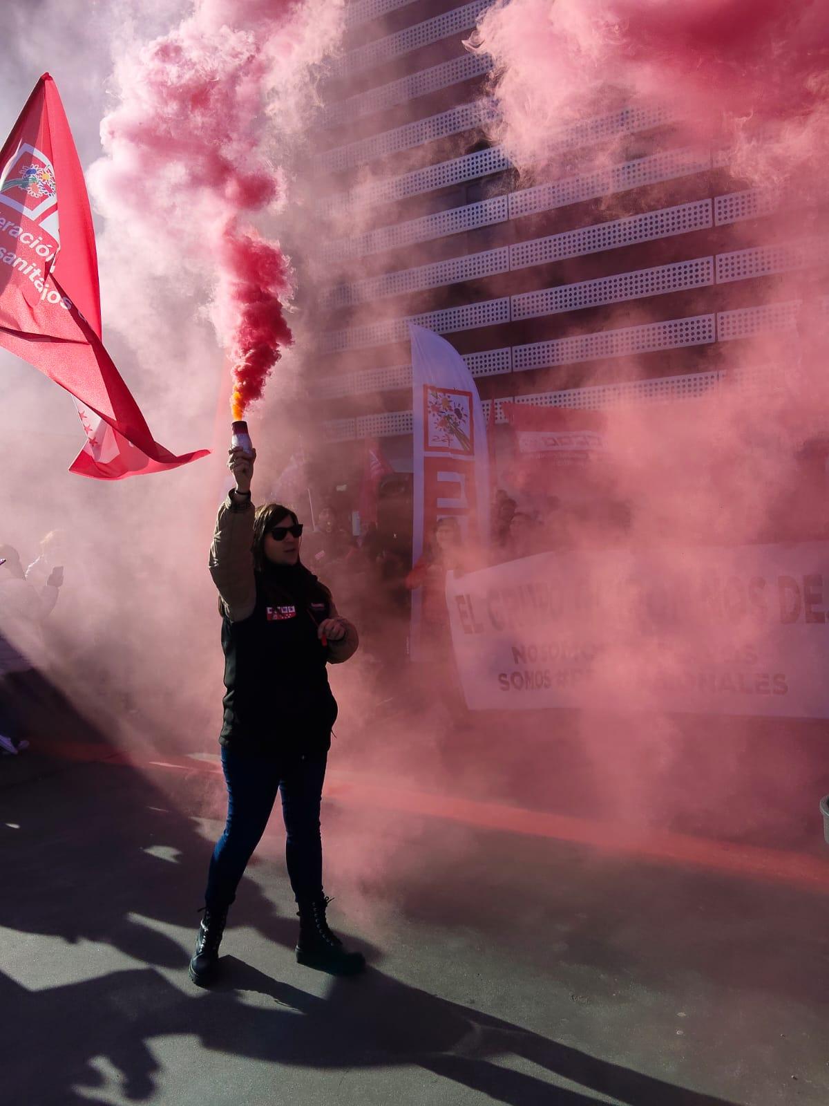 Movilización en el Hospital Rey Juan Carlos de Móstoles