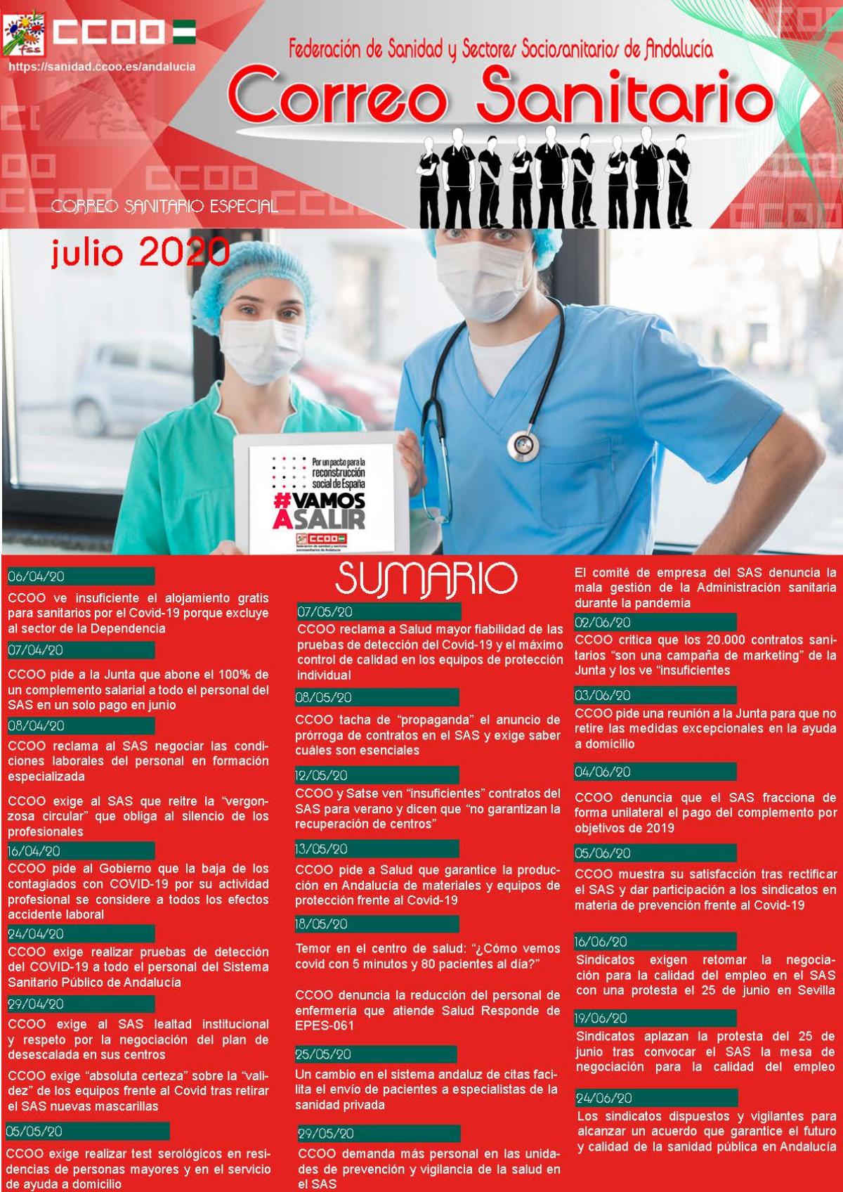 Correo Sanitario EDICIÓN ESPECIAL JULIO 2020