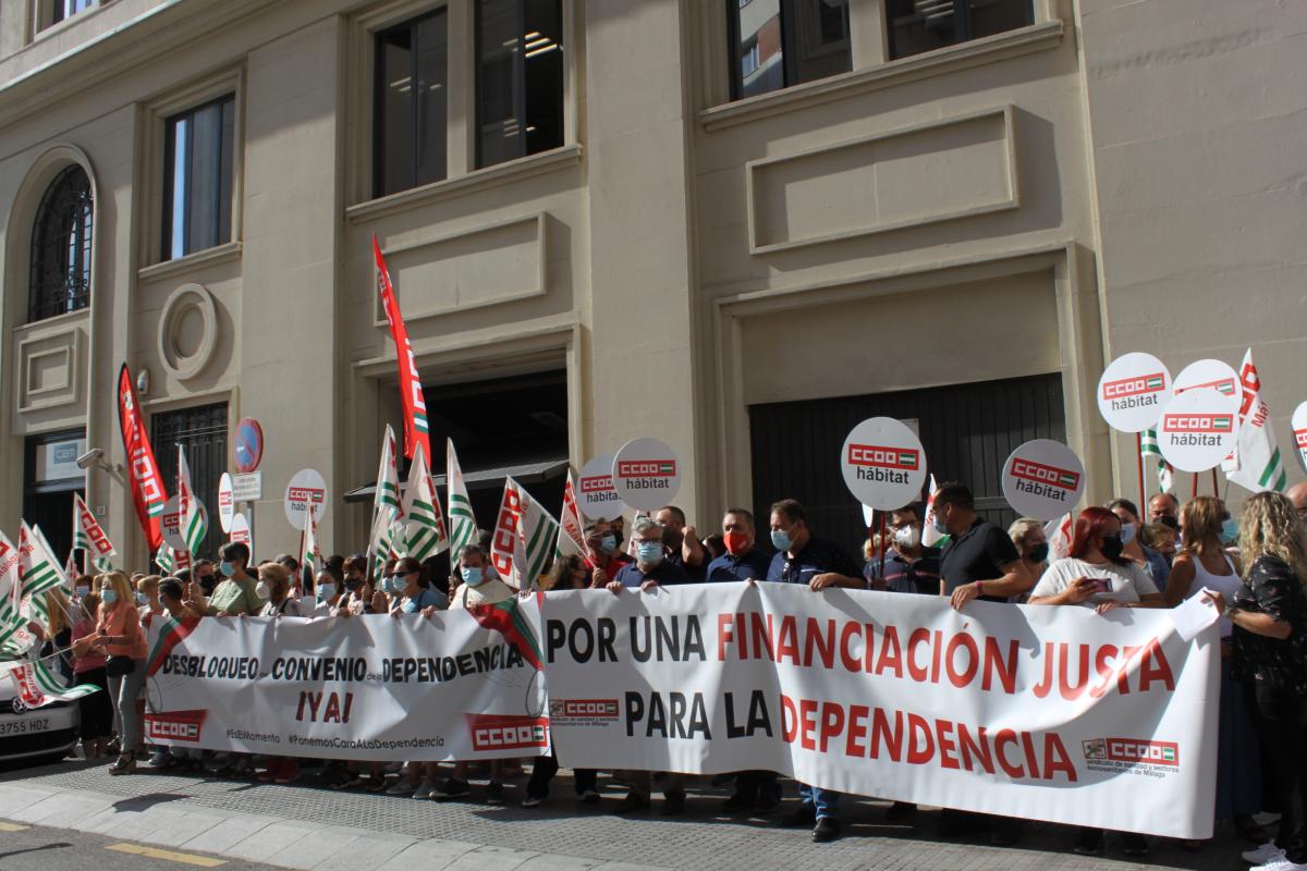 Imagen de la concentración en Málaga