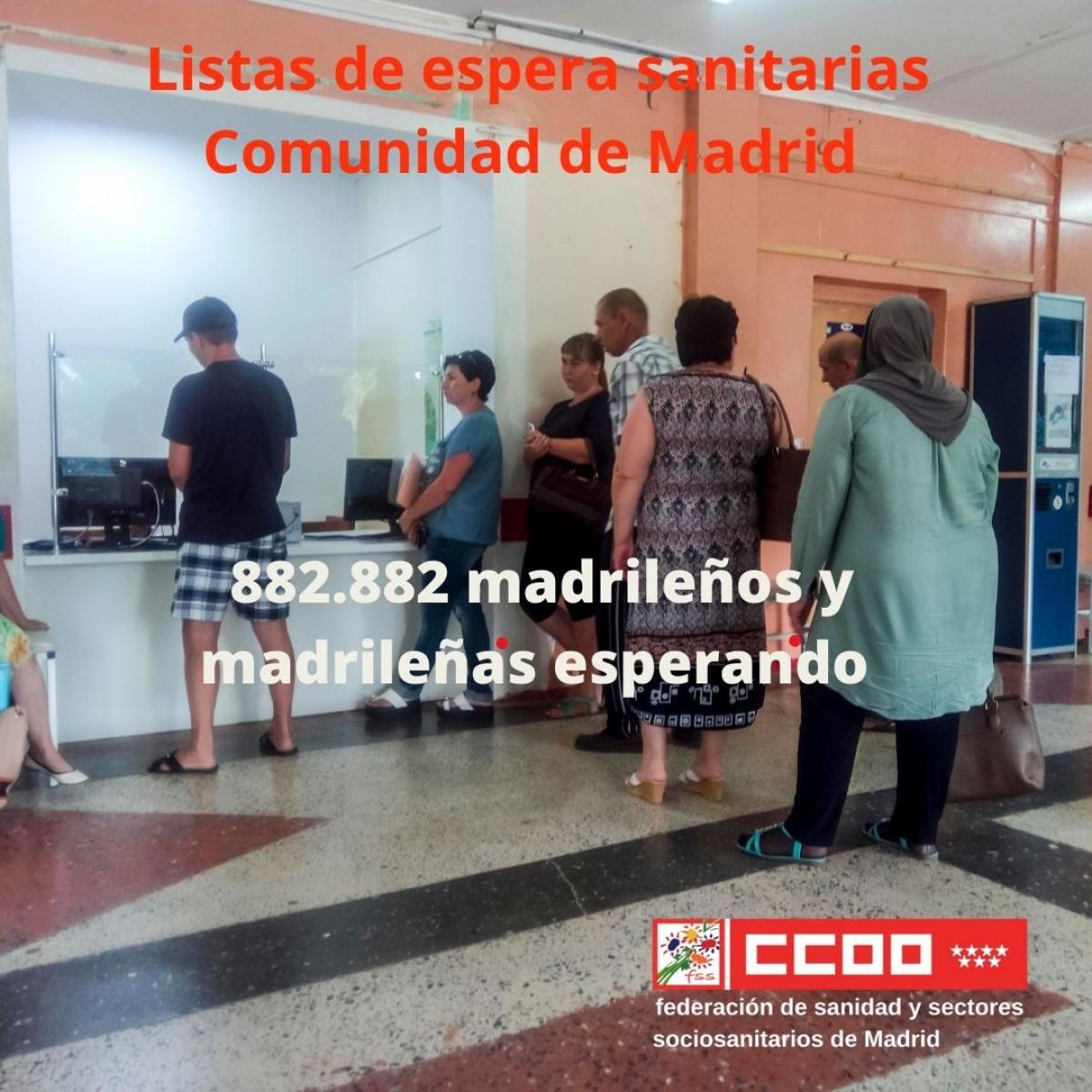 Listas de Espera sanitarias en la Comunidad de Madrid