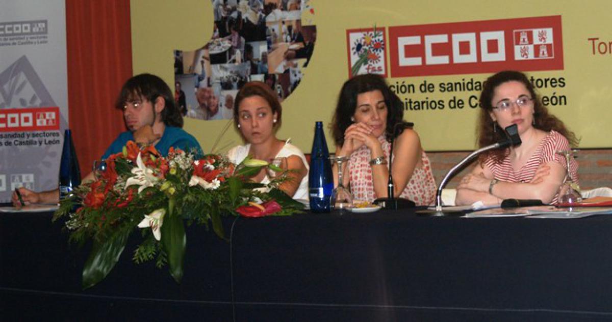 Díez, Álvarez, Maniega y Avedillo, durante la clausura