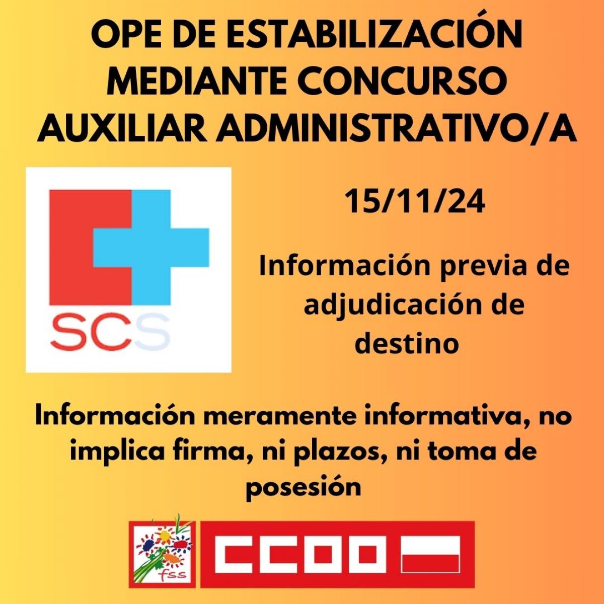 OPE Estabilizacin Auxiliar Administrativo/a